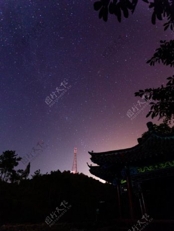 镜山夜景图片