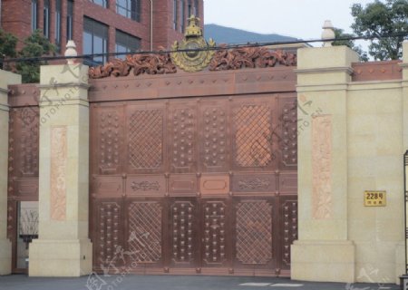 别墅铜门大型铜门图片