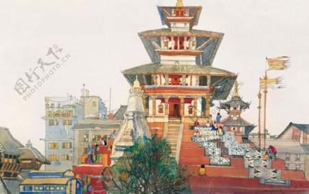 尼泊尔老皇宫图片