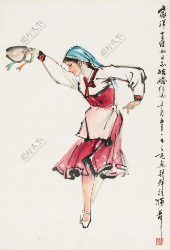 朝鲜族独舞图片