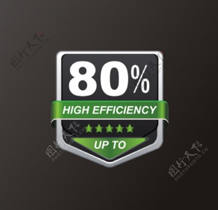 电源80转换效率标贴图片