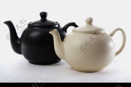 黑白茶壶图片