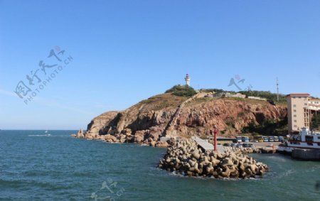 长岛风景码头灯塔图片
