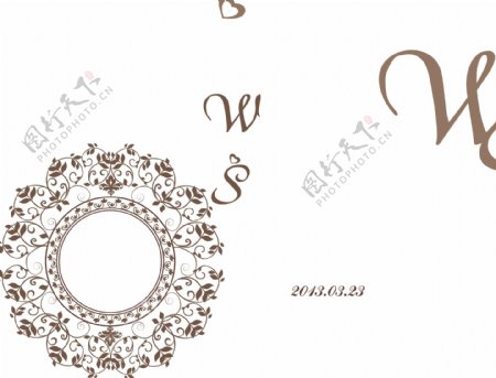 WS婚礼logo装饰图片