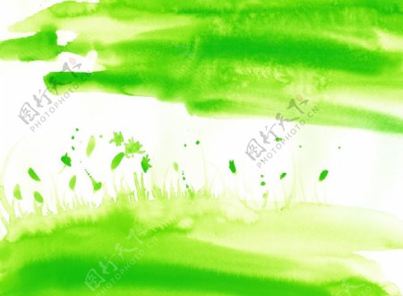 绿色抽象水彩背景图片