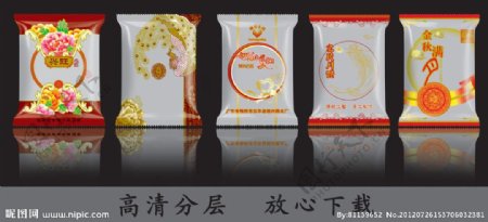 中秋月饼袋展开图图片