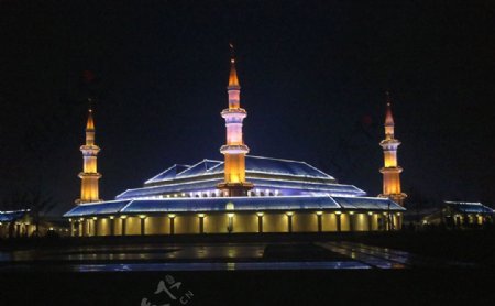 伊斯兰教夜景图片