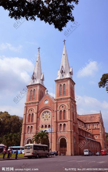红教堂越南胡志明图片