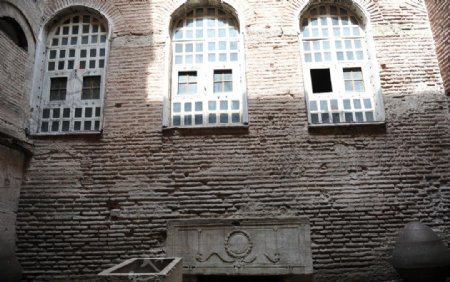 圣索菲亚大教堂建筑拱形窗图片
