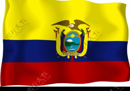 矢量厄瓜多尔国旗图片
