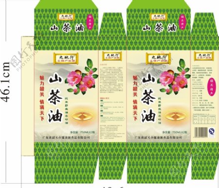 九地行山茶油包装盒图片