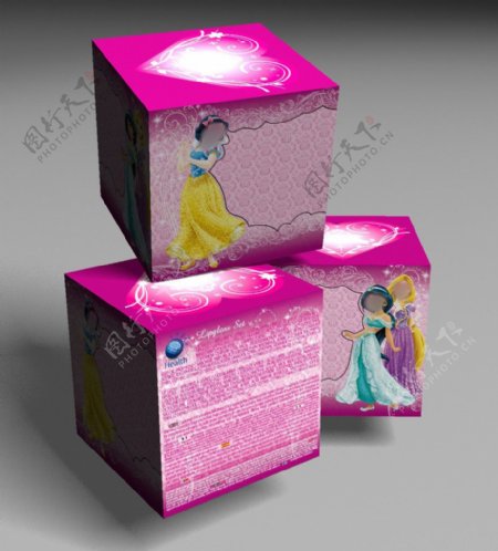 心形盒子展开图粉色盒子图片