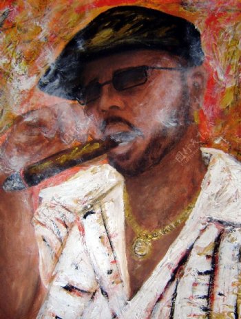 抽雪茄的男人图片