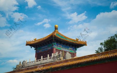 北京故宫红墙角楼图片