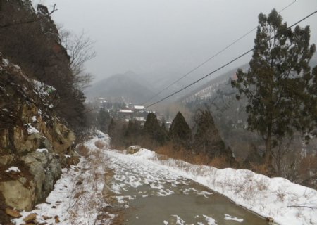 法王寺冬季景色图片