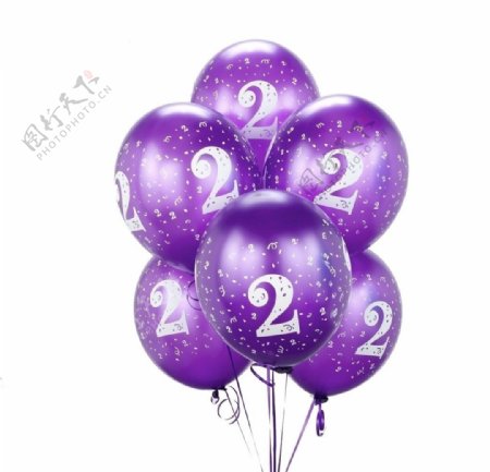紫色气球图片