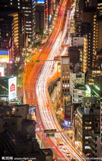 日本东京街道夜景图片