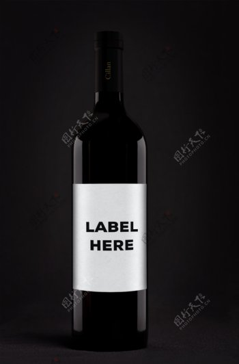 红酒瓶素材图片