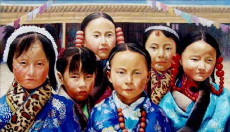 藏族女孩图片