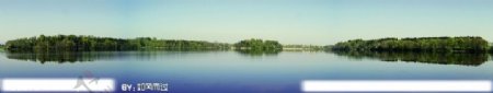 美丽湖泊全景图图片