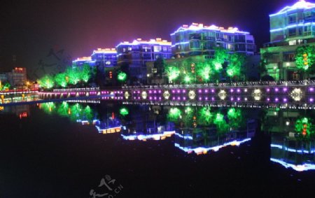 浙江安吉夜景图图片