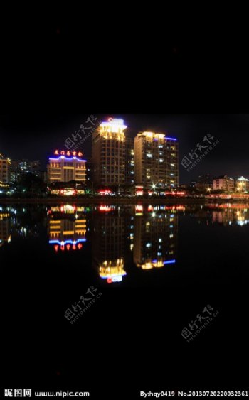 厦门筼筜湖夜景图片