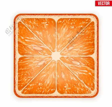 橘子橙色背景图片