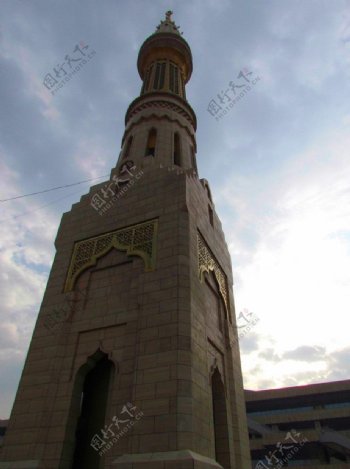 清真寺宣礼塔图片