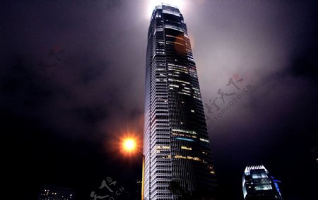香港标志性建筑夜景图片