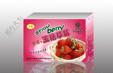 草莓包装盒设计图片