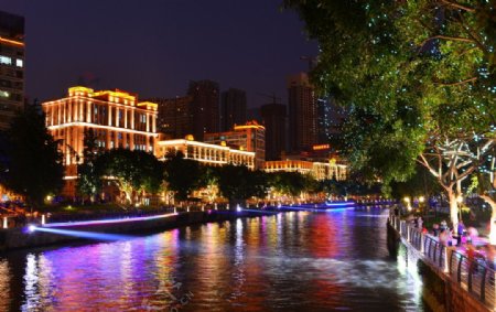锦江夜景图片