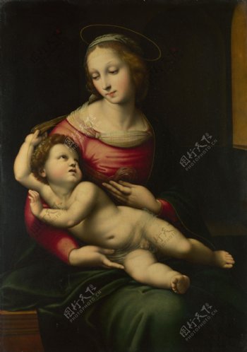 拉斐尔后圣母和孩子图片