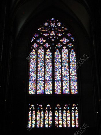 德国科隆大教堂玻璃花图片