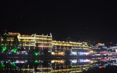 凤凰古镇夜景图片