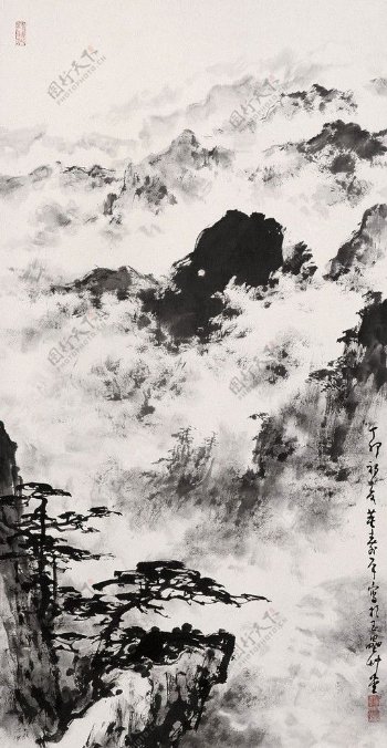 董寿平山水立轴图片