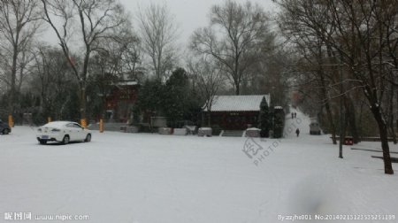 嵩阳书院雪景图片