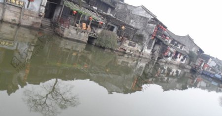 西塘古镇的河水图片