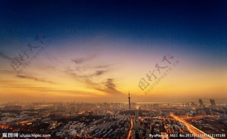 南京黄昏景色图片