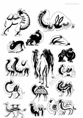 现代装饰动物图案骆驼图片