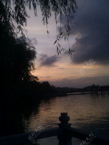 惠州西湖黄昏图片