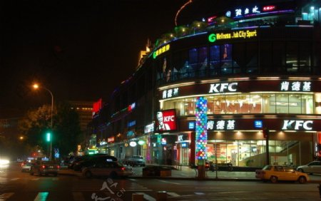 天津泰达夜景图片