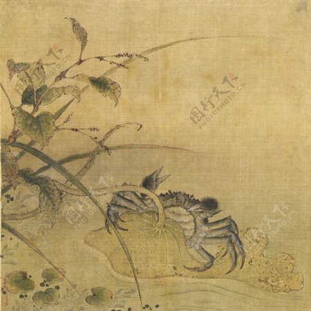 高清宋画精品之河蟹图图片