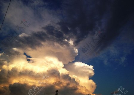 夏日傍晚云彩图片