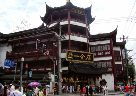 上海城隍庙亚一金店图片