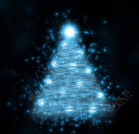光斑圣诞树图片