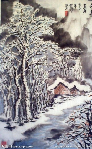 珠山冬景图片