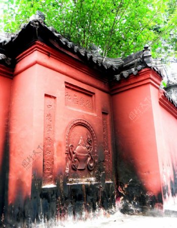 寺院红墙图片