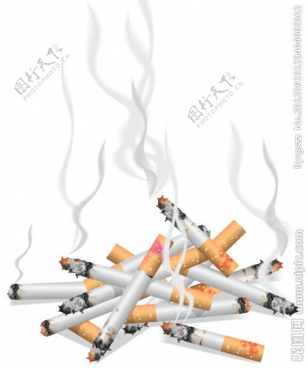 燃烧的香烟图片