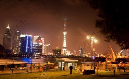上海国际港口中心夜景图片