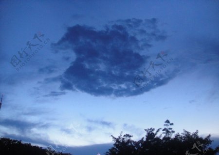 蓝天下的乌云图片